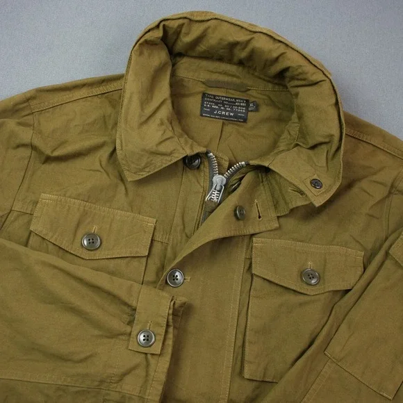 J. Crew M-65 Style Military Field Jacket in OD Green w/ built-in hood. - Picture 9 of 13